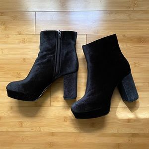 Velvet Block Heel Boots!